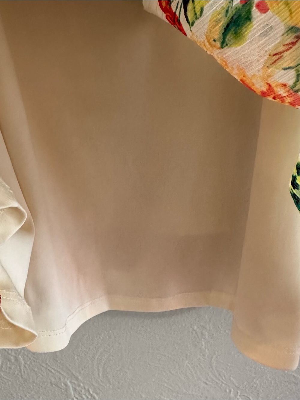 LC Lauren Conrad Floral Ruffle Blouse | Size Large | Romantic Cottagecore Top - Picture 4 of 7